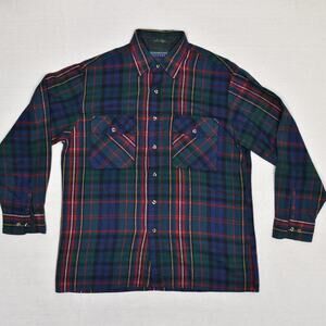 Claybrooke Outdoors Men Flannel Shirt Button Lined Acrylic Multicolor Size L